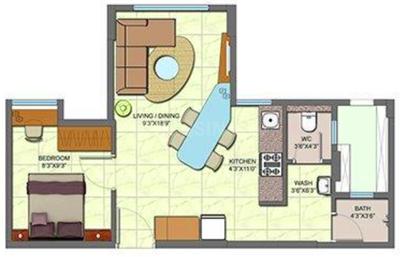 Image of 520 Sq.ft 1 BHK Apartment / Flat for sale in Dombivli East, Thane for Rs. 5200000