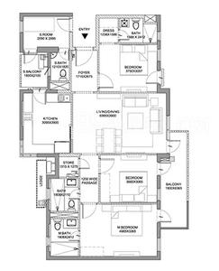 Image of 1296 Sq.ft 2 BHK Apartment / Flat for sale in Ireo The Corridors, Sector 67, Gurgaon for Rs. 20800000