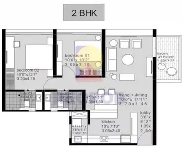 Image of 1586 Sq.ft 3 BHK Apartment / Flat for sale in Kumar Path, Baner, Pune for Rs. 13450000