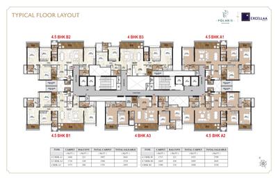 Image of 2400 Sq.ft 4.5 BHK Apartment / Flat for sale in Excellaa Polaris, Bavdhan, Pune for Rs. 24200000