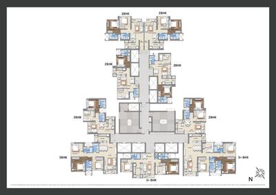 Image of 585 Sq.ft 2 BHK Apartment / Flat for sale in Sheth Montana Phase 4, Mulund West, Mumbai for Rs. 10900000