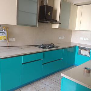 Kitchen Image of 1400 Sq.ft 2 BHK Apartment / Flat for rent in Unitech Fresco, Sector 50 Gurgaon for Rs. 50000