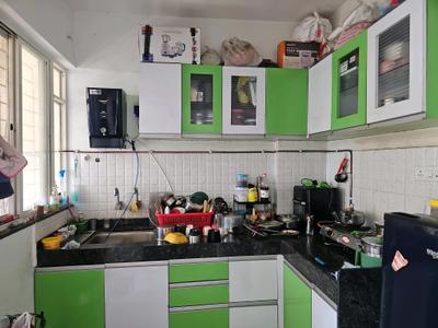 Kitchen Image of 980 Sq.ft 2 BHK Apartment / Flat for rent in Majestique Manhattan H Building, Wagholi Pune for Rs. 28500