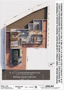 Floor Plan Image of 1050 Sq.ft 2 BHK Builder Floor for sale in Gariahat Kolkata for Rs. 9000000
