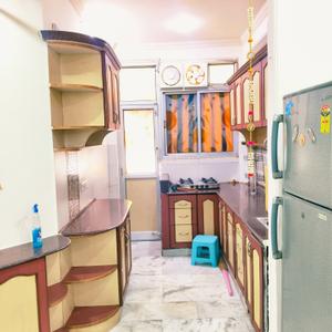 Kitchen Image of 1000 Sq.ft 2 BHK Builder Floor for rent in Lajpat Nagar New Delhi for Rs. 46500