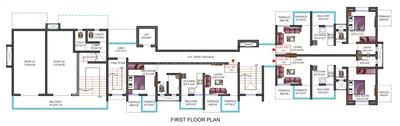 Image of 1420 Sq.ft 3 BHK Apartment / Flat for sale in K And T Zenone B Building, Wakad, Pune for Rs. 13260000