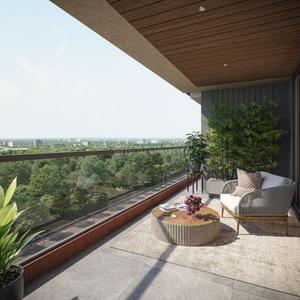 Balcony Image of 1825 Sq.ft 3 BHK Apartment / Flat for sale in Veer Swastik Hills, Pal Gam Surat for Rs. 8400000