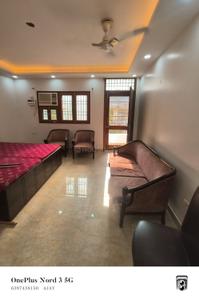 Bedroom Image of 600 Sq.ft 1 RK Builder Floor for rent in Malviya Nagar New Delhi for Rs. 29000