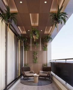 Balcony Image of 1380 Sq.ft 3 BHK Apartment / Flat for sale in Kumar Magnacity, Manjari Budruk Pune for Rs. 10000000