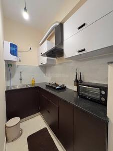 Kitchen Image of 900 Sq.ft 1 BHK Apartment / Flat for rent in Vijay Nagar Indore for Rs. 16500