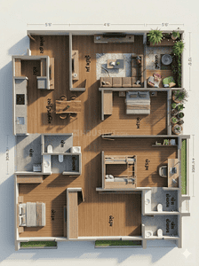 Image of 1443 Sq.ft 4 BHK Apartment / Flat for sale in Raghunandan Radhe Atlantis, Hathijan, Ahmedabad for Rs. 9451000