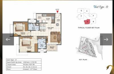 Image of 1159 Sq.ft 2 BHK Apartment / Flat for sale in Prestige Lake Ridge, Subramanyapura, Bengaluru for Rs. 15000000