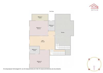 Image of 2755 Sq.ft 4 BHK Apartment / Flat for sale in Cooke Town, Bengaluru for Rs. 43700000