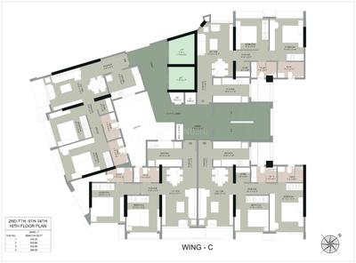 Floor Plan Image of 481 Sq.ft 1 BHK Apartment / Flat for sale in Samarth Drushti Emerald, Ghatkopar East Mumbai for Rs. 9000000
