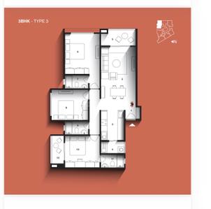 Image of 1450 Sq.ft 3 BHK Apartment / Flat for sale in 7 Anshul, Bavdhan, Pune for Rs. 13000000