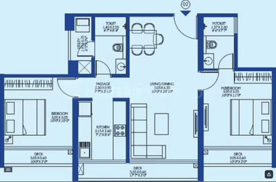 Image of 670 Sq.ft 2 BHK Apartment / Flat for sale in Godrej Exquisite, Hiranandani Estate, Thane for Rs. 15000000