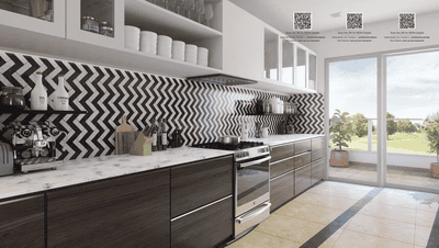 Kitchen Image of 1200 Sq.ft 2 BHK Apartment / Flat for sale in Rishita Mulberry Heights Phase 3, Sushant Golf City Lucknow for Rs. 16100000