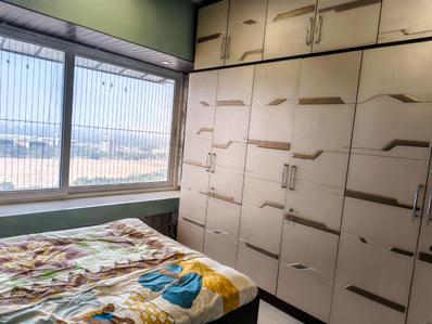Bedroom Image of 675 Sq.ft 1 BHK Apartment / Flat for rent in Parth Lakeview, Dighe Thane for Rs. 40000