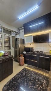 Kitchen Image of 1400 Sq.ft 3 BHK Apartment / Flat for rent in Paarth Aadyant, Ahmamau Lucknow for Rs. 36000