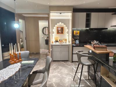Kitchen Image of 2400 Sq.ft 4 BHK Apartment / Flat for rent in Rajhans Grandezza, Bharthana Surat for Rs. 150000
