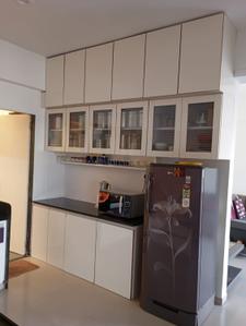 Kitchen Image of 1530 Sq.ft 3 BHK Apartment / Flat for sale in Art Shree Vishnu Dhara Cross Road, Gota Ahmedabad for Rs. 7800000