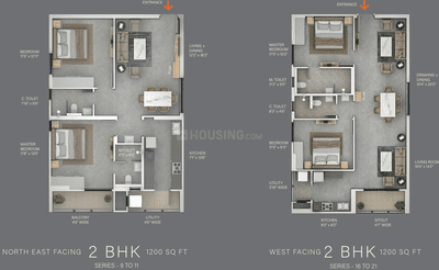 Image of 1200 Sq.ft 2 BHK Apartment / Flat for sale in The Line, Kokapet, Hyderabad for Rs. 12000000