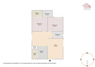 Image of 1155 Sq.ft 2 BHK Apartment / Flat for sale in Jana Jeeva Orchid by Jana Jeeva Estates Pvt. Ltd., K R Puram, Bengaluru for Rs. 8500000