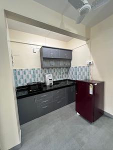 Kitchen Image of 600 Sq.ft 1 BHK Apartment / Flat for rent in Sangamvadi Pune for Rs. 35000