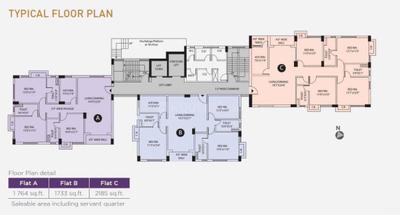 Image of 2185 Sq.ft 4 BHK Apartment / Flat for sale in Arya Park Imperial, Taltala, Kolkata for Rs. 36500000