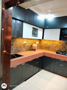 Kitchen Image of 915 Sq.ft 2.5 BHK Apartment / Flat for sale in Shriji Woods Residency, Sirol Gwalior for Rs. 5800000