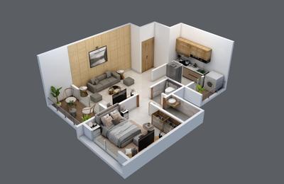 Image of 1200 Sq.ft 2 BHK Apartment / Flat for sale in Lotus Urban Hills Phase 1, Shilphata, Thane for Rs. 6500000