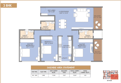 Image of 1832 Sq.ft 3 BHK Apartment / Flat for sale in Trustfort Icon, Mundhwa, Pune for Rs. 19000000