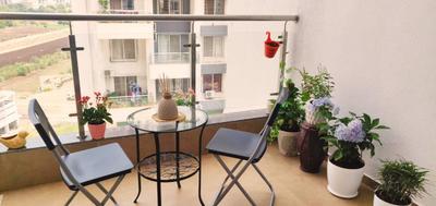 Balcony Image of 990 Sq.ft 2 BHK Apartment / Flat for rent in Sharada Paritosh, Balewadi Pune for Rs. 42000