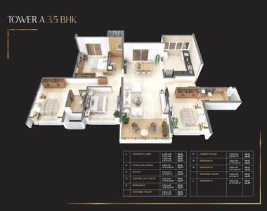 Image of 2354 Sq.ft 4 BHK Apartment / Flat for sale in Majestique Ornate, Baner, Pune for Rs. 35000000