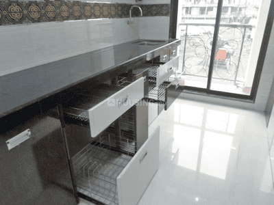 Kitchen Image of 650 Sq.ft 1 BHK Apartment / Flat for sale in Shubham Jijai Complex, Taloja Navi Mumbai for Rs. 3800000