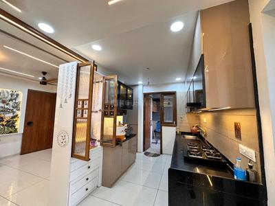 Kitchen Image of 1845 Sq.ft 3 BHK Apartment / Flat for rent in Parmeshwar Nilayam, Tragad Ahmedabad for Rs. 30000