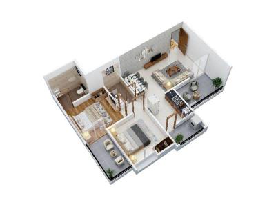 Image of 603 Sq.ft 1 BHK Apartment / Flat for sale in Vedant Kingston Greens, Undri, Pune for Rs. 2950000
