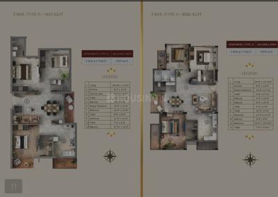 Image of 1410 Sq.ft 3 BHK Apartment / Flat for sale in Gopalapuram, Chennai for Rs. 38800000