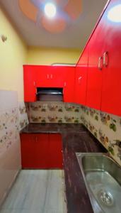 Kitchen Image of 450 Sq.ft 1 BHK Builder Floor for rent in Krishna Nagar New Delhi for Rs. 10500