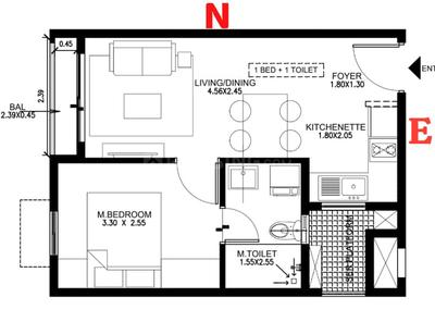 Image of 521 Sq.ft 1 BHK Apartment / Flat for sale in Brigade El Dorado, Gummanahalli, Bengaluru for Rs. 6400000