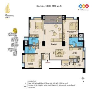 Image of 3055 Sq.ft 4 BHK Apartment / Flat for sale in The Presidential Tower, Yeswanthpur, Bengaluru for Rs. 47900000