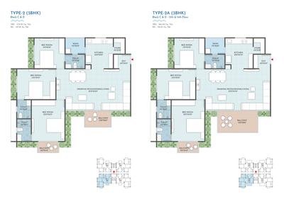 Image of 2448 Sq.ft 3 BHK Apartment / Flat for sale in Aarsh Aquavista, Chharodi, Ahmedabad for Rs. 12240000