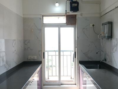 Kitchen Image of 450 Sq.ft 1 BHK Apartment / Flat for rent in Vihang Valley, Kasarvadavali Thane for Rs. 23000