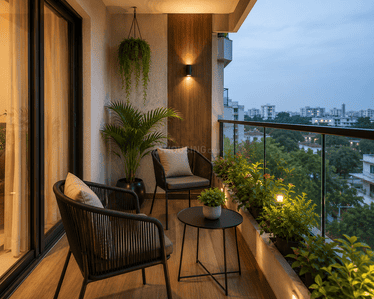 Balcony Image of 1025 Sq.ft 2 BHK Apartment / Flat for sale in Raja Royal Orchids, Chandanagar Hyderabad for Rs. 8000000