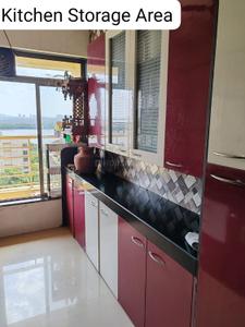 Kitchen Image of 798 Sq.ft 2 BHK Apartment / Flat for rent in Mangala Mayurs Nature Glory, Kalwa Thane for Rs. 35000