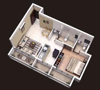 BHK 524 Sqft Flat for sale at Pushpak Nagar, Property ID