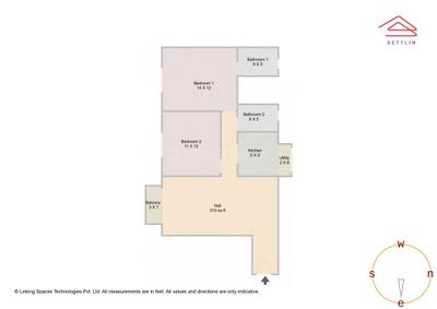 Image of 1210 Sq.ft 2 BHK Apartment / Flat for sale in Mittal Elanza by Mittal Builders, Yelahanka, Bengaluru for Rs. 13200000
