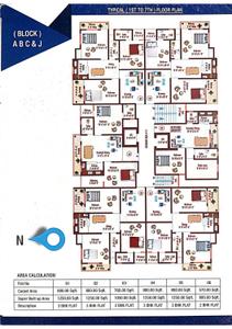 Image of 1250 Sq.ft 3 BHK Apartment / Flat for sale in R N City, Danapur, Patna for Rs. 6875000