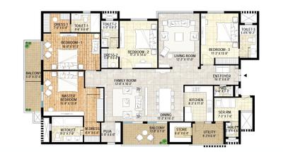 Image of 3640 Sq.ft 4 BHK Apartment / Flat for sale in Adani Water Lily, Vaishno Devi Circle, Ahmedabad for Rs. 32500000