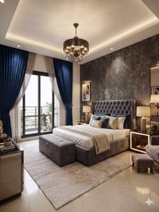 Bedroom Image of 800 Sq.ft 1 BHK Apartment / Flat for rent in Orchid Infinity, Palanpur Surat for Rs. 20000